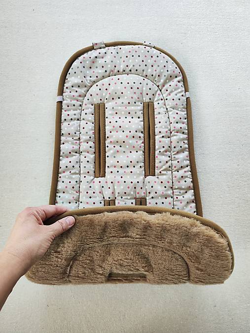 Detský textil - Joolz AER Seat Liner / Podložka do kočíka 100% Merino top super wash Camel Bodka lentilková - 16365278_
