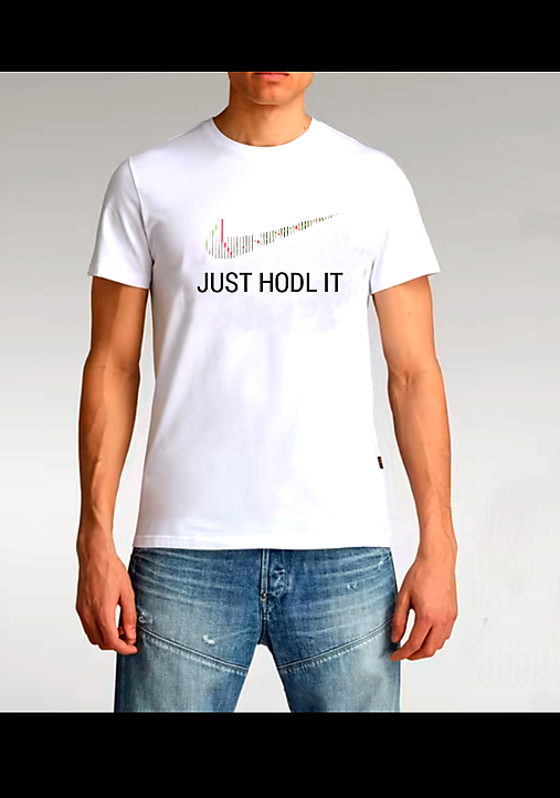 Topy, tričká, tielka - Tričko JUST HODL IT - 16366065_