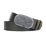 Opasky - Opasok z pravej kože BLACK WOOD, Ručná výroba na Slovensku (Zelená) - 16365051_