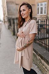 Oblečenie na dojčenie - Oversize ačkové šaty – béžové - 16363890_