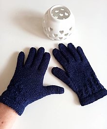Rukavice - Dámske pletené rukavice - 16364069_