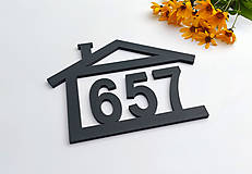 Tabuľky - Číslo na dom - domček bungalov (veľký domček - 4-6 znakov) - 16367003_
