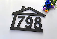 Tabuľky - Číslo na dom - domček bungalov (veľký domček - 4-6 znakov) - 16367005_