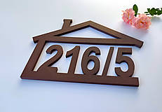 Tabuľky - Číslo na dom - domček bungalov (veľký domček - 4-6 znakov) - 16367007_