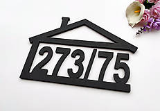 Tabuľky - Číslo na dom - domček bungalov (veľký domček - 4-6 znakov) - 16367008_