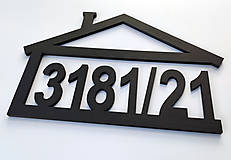 Tabuľky - Číslo na dom - domček bungalov (veľký domček - 4-6 znakov) - 16367009_