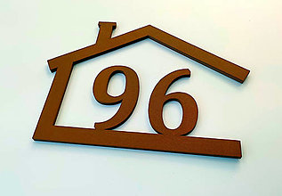 Tabuľky - Číslo na dom - domček bungalov jednoduchý (veľký domček - 1-3 znaky) - 16363848_