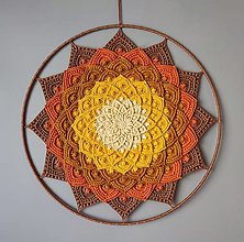 Dekorácie - Mandala Lotosový kvet - 3D - 45 cm - 16365145_