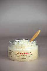 Telová kozmetika - MARK sugar scrub Milk & Honey - s ananásovým práškom - 16364804_