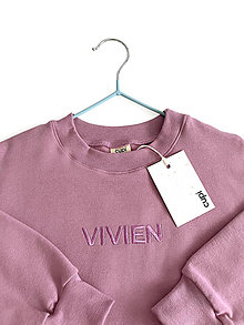 Detské oblečenie - Detská mikina s menom VIVEN - lavender - 16366500_