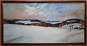 Obrazy - Zimní krajina - Nad Návarovem - 16366537_