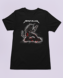 Topy, tričká, tielka - Dámske tričko s potlačou - Meow-tallica (Metallica) - 16364241_