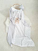 Detský textil - Obliečky Bodky Pure/grey  Premium Bear do postieĺky 40x60cm/ 135x100cm - 16368910_