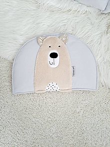 Detský textil - Doplnkovy vankusik do hniezda šedá bavlna macko Premium Bear - 16368852_