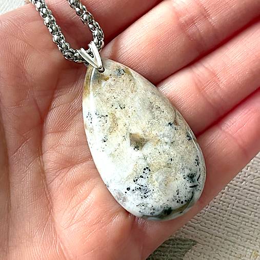 Gemstone Pendant E017 (Jasper AG925 Pendant / Prívesok s jaspisom)