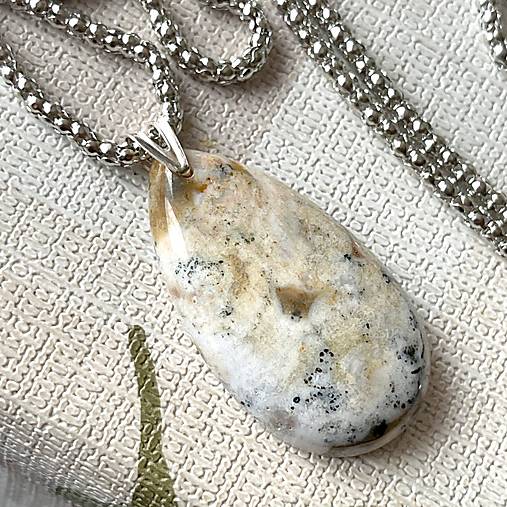 Gemstone Pendant E017 (Jasper AG925 Pendant / Prívesok s jaspisom)