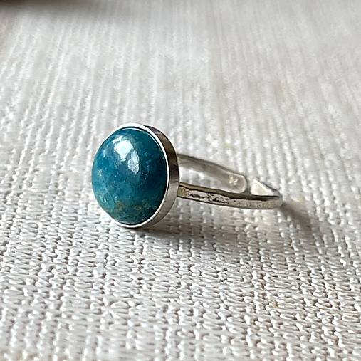 Apatite Ag925 Silver Ring  / Strieborný prsteň so apatitom E018