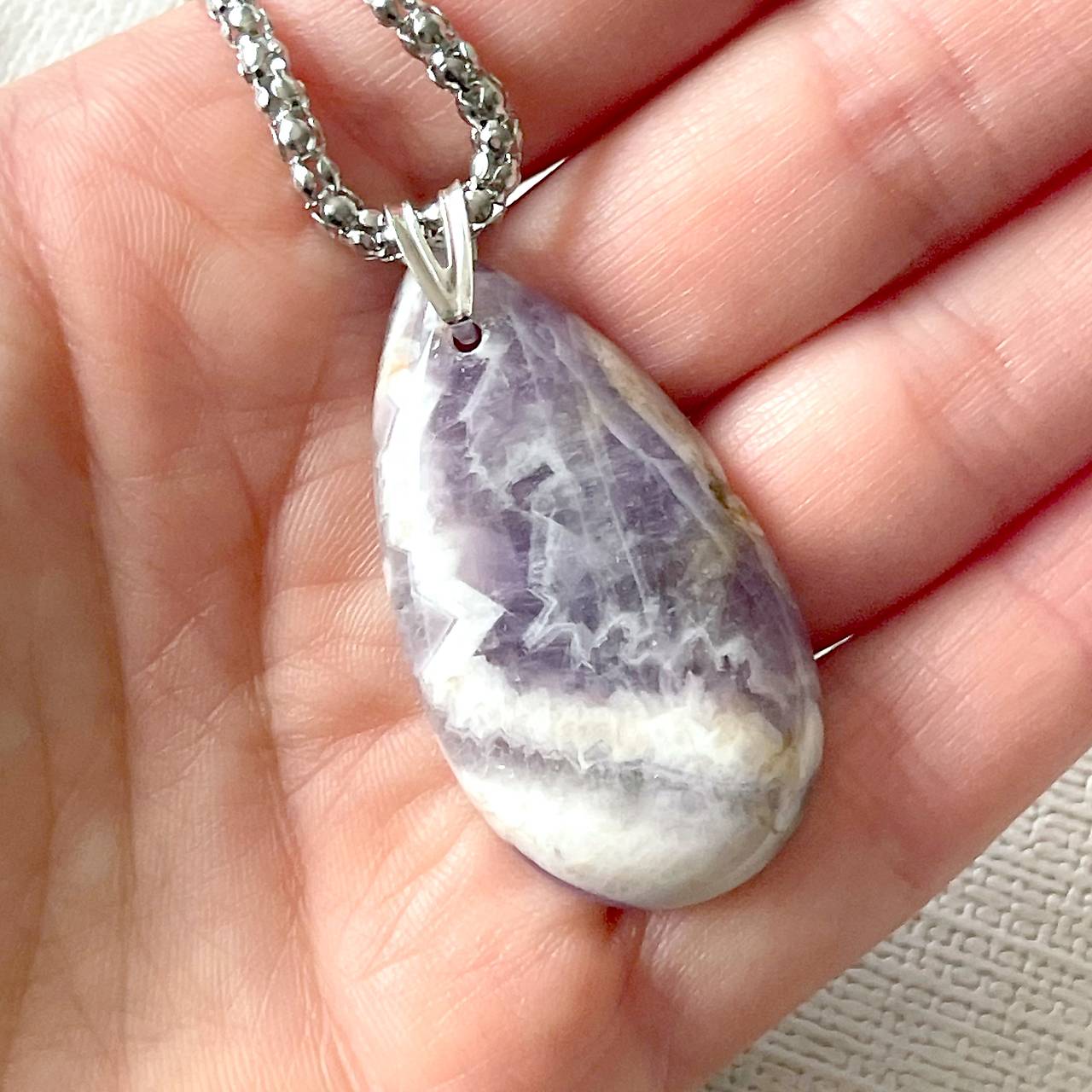 Gemstone Pendant E017 (Amethyst AG925 Pendant / Prívesok s ametystom)