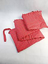 Detský textil - Červený bodkovaný mantinel do postieľky za zvýhodnenú cenu - 16367631_