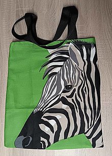 Nákupné tašky - Nakupovanie s radostou a usmevom (Zebra) - 16370419_