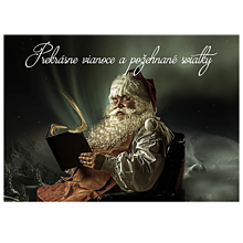Papiernictvo - Vianočná pohľadnica Santa Claus - 16368565_