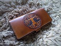 Peňaženky - Kožená dámska peňaženka - 16368201_