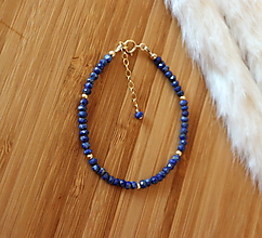 Náramky - Náramok z lapisu lazuli (gold filled) - 16369569_