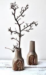 Dekorácie - Drevené vázy-sada 2 kusy - 16367905_