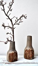Dekorácie - Drevené vázy-sada 2 kusy - 16367907_