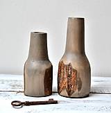 Dekorácie - Drevené vázy-sada 2 kusy - 16367908_