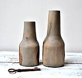 Dekorácie - Drevené vázy-sada 2 kusy - 16367909_