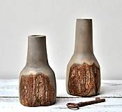 Dekorácie - Drevené vázy-sada 2 kusy - 16367911_