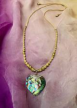 Iné šperky - Paua Abalone mušľa, ag 925 - 16372185_