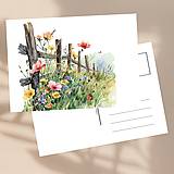 Papiernictvo - Pohľadnica " za jarným plotom" - 16373109_
