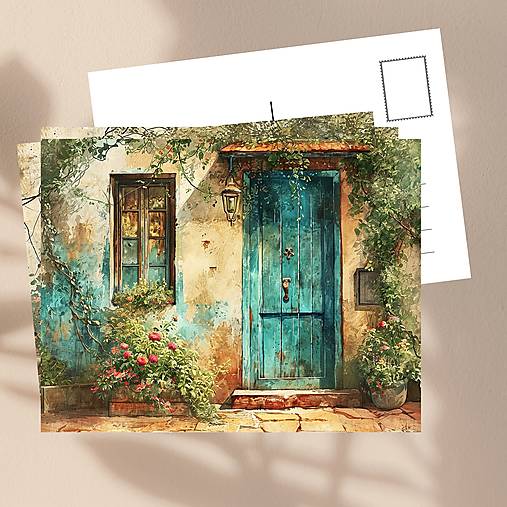  - Pohľadnica "dvere domova " - 16372939_