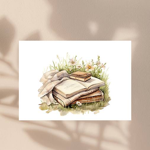  - Pohľadnica "čítať v tráve" - 16373121_