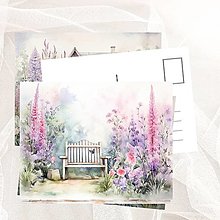 Papiernictvo - Pohľadnica " romantic garden II. " - 16372795_