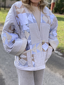 Kimoná - Patchworkové kimono/bunda - 16372121_