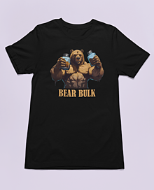 Topy, tričká, tielka - Pánske tričko s potlačou -  Bear Bulk - 16373441_