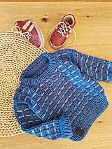 Detské oblečenie - Modrý chlapčenský sveter - 16374262_