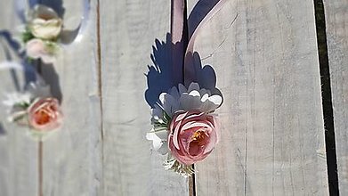 Náramky - Kvetinový náramok ruža  (Staro ružová) - 16375065_