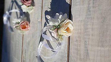 Náramky - Kvetinový náramok ruža  (Krémová) - 16375074_