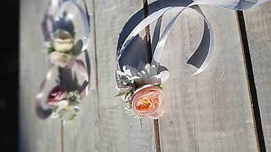 Náramky - Kvetinový náramok ruža  (Marhuľová) - 16375083_