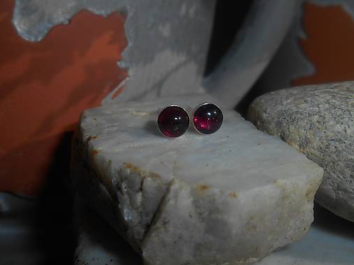 Náušnice - garnet-naušnice-granát - 16377041_