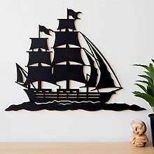 Dekorácie - Pirátska loď - drevená dekorácia - 16375020_
