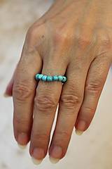 Prstene - "tyrkys" prsteň- flexibilný - 16374822_