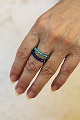 Prstene - lapis lazuli a topas prstene - set 2ks - 16376192_
