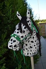 Hračky - Hobby horse Appaloosa Dalmatine zelená parelka pearl - 16373654_