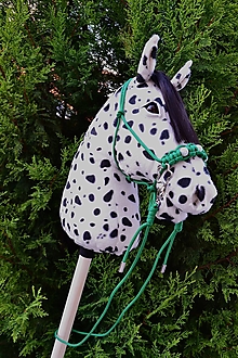 Hračky - Hobby horse Appaloosa Dalmatine zelená parelka pearl - 16373653_