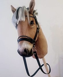 Hračky - Hobby horse Fjord  koženková ohlávka + oťaže - 16374009_